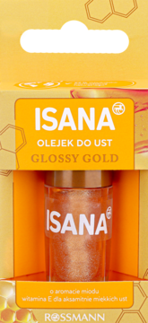 ISANA Glossy Gold ,olejek do ust, o aromacie miodu,przód