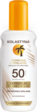 KOLASTYNA ,emulsja do opalania, w sprayu, ultra nawilżająca, SPF 50,przód