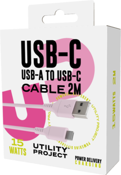 UTILITY PROJECT ,kabel USB-A do USB-C, długość 2m,przód
