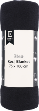 ESSEX Home Mice,koc, 75x100 cm, Myszki, Czarny,przód