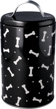 ELOY ,pojemnik na smaczki dla zwierząt, Czarny, Kostki, 1000ml,przód