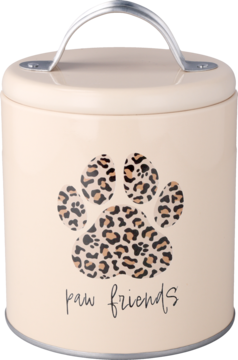 ELOY ,pojemnik na smaczki dla zwierząt, Różowy, Łapka, 700ml,przód