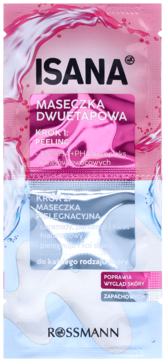 ISANA ,maseczka do twarzy, dwuetapowa, peeling i maseczka pielęgnacyjna,przód