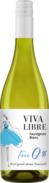 VIVA LIBRE ,wino bezalkoholowe, białe, wytrawne,przód