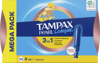 TAMPAX Pearl Compak ,tampony higieniczne z aplikatorem, Regular,przód