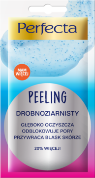 PERFECTA ,peeling do twarzy, drobnoziarnisty,przód