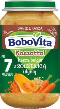 BOBOVITA Kaszotto! ,kasza bulgur z soczewicą i dynią, po 7. m-cu,przód