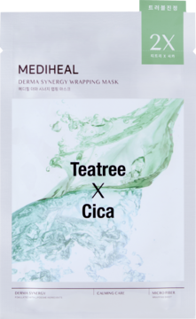 MEDIHEAL Derma Synergy Wrapping ,maska w płachcie, Teatree, Cica,przód