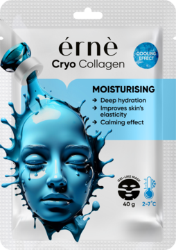 ERNE Cryo Collagen ,maska w płachcie, żelowa, nawilżająca,przód