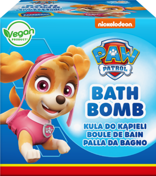 PAW PATROL ,kula do kąpieli, Raspberry, Skye,przód