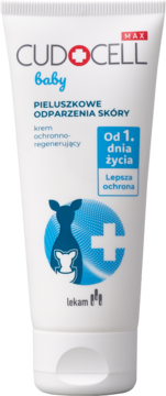 CUDOCELL Max Baby,krem ochronno-regenerujący, od 1. dnia życia, pieluszkowe odparzenia skóry,przód