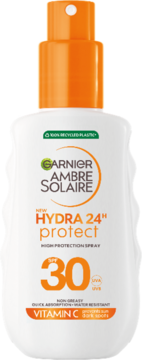 GARNIER AMBRE SOLAIRE Hydra 24H Protect ,balsam do opalania, w sprayu, SPF 30,przód
