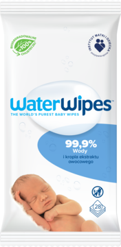 WATERWIPES ,chusteczki nawilżane dla dzieci, biodegradowalne,przód