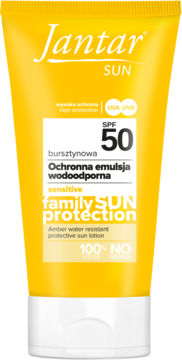 FARMONA JANTAR Sun ,emulsja ochronna, bursztynowa, wodoodporna, SPF 50,przód