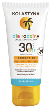 KOLASTYNA Dla rodziny ,emulsja do opalania, SPF 30,przód
