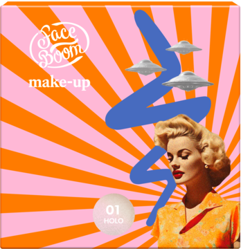 FACEBOOM Make-Up ,rozświetlacz do twarzy, nr 02 Holo,przód
