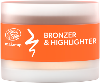 FACEBOOM Make-Up ,bronzer i rozświetlacz, 2w1, nr 02 Warm,przód