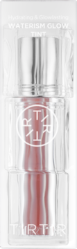TIRTIR Waterism Glow Tint, lip tint w odcieniu Merry Coral, w przezroczystej butelce z logo TIRTIR, widok z przodu.