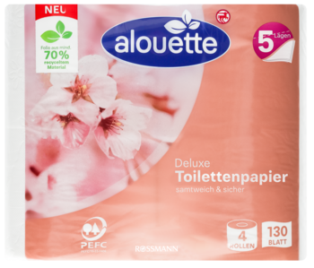 ALOUETTE Deluxe ,papier toaletowy, 5-warstwowy,przód
