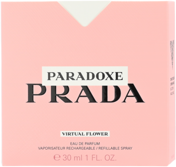 Damska woda perfumowana Prada Paradoxe Virtual Flower 30ml, różowe pudełko, widok z przodu.