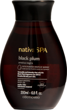 NATIVA SPA Black Plum ,olejek do ciała, nawilżający,przód