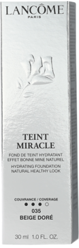 Lancôme Teint Miracle, podkład nawilżający 035 Beige Doré w białym pudełku, wysokie krycie, 30ml.
