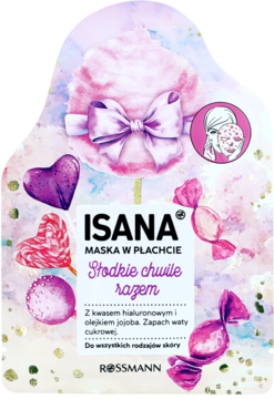ISANA ,maska w płachcie, nawilżająca,przód