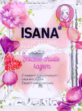 ISANA ,płatki pod oczy, hydrożelowe, nawilżające,przód