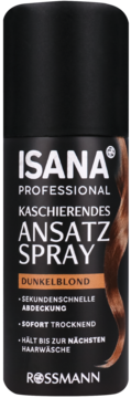 ISANA PROFESSIONAL ,spray do włosów, maskujący odrost, Dark Blond,przód