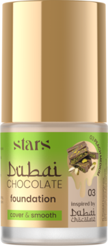STARS Dubai Chocolate ,podkład do twarzy, kryjąco-wygładzający, nr 03 Peach Medium,przód