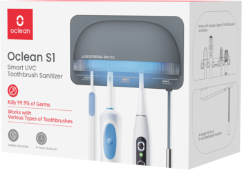 OCLEAN S1 ,uchwyt do dezynfekcji szczoteczek do zębów, Szary,przód