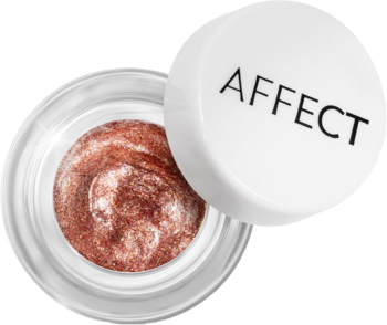 Affect Eyeconic Mousse E-0005 Allure, otwarty pojemniczek błyszczącego cienia w musie w tonach miedzi, brzoskwini, złota.