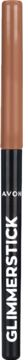 Avon Glimmerstick Cosmic Brown konturówka do oczu w pionowym ujęciu. Czarny korpus z białym napisem, brązowy wkład.