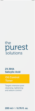 THE PUREST SOLUTIONS Oil Control ,tonik do twarzy z kwasem salicylowym 2%, oczyszczający,przód