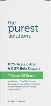 THE PUREST SOLUTIONS T-Zone Oil Eraser ,serum do twarzy, 0,7% kwas azelainowy i 0,5% beta glukan,przód