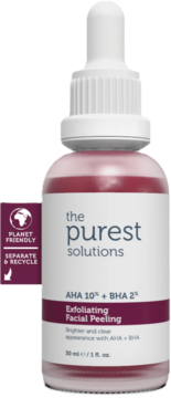 THE PUREST SOLUTIONS Exfoliating ,peeling do twarzy, AHA 10% i BHA 2%, złuszczający,przód