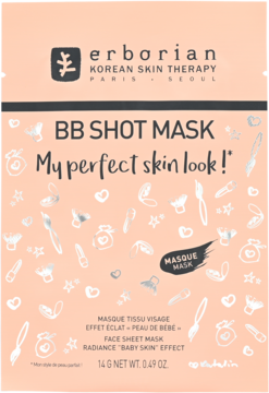 ERBORIAN BB Shot My Perfect Skin Look!,maska w płachcie, rozświetlająca,przód