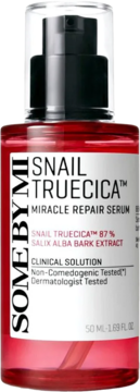Czerwone serum naprawcze SOME BY MI Snail Truecica Miracle Repair z pompką 50ml, widok z przodu.