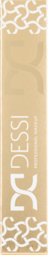Błyszczyk Dessi Creamy Cover Lip Tint, smukłe beżowe opakowanie z pionowym napisem 'DESSi PROFESSIONAL MAKEUP', widok z przodu.