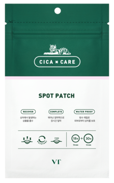 VT COSMETICS Cica x Care ,plastry na wypryski, z wąkrotką azjatycką,przód