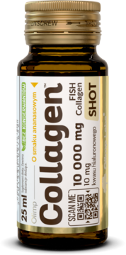 OLIMP LABS Collagen 10 000 mg ,shot z kolagenu rybiego o smaku Ananasowym, suplement diety,przód