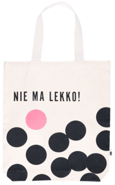 ELOY ,torba bawełniana, Nie Ma Lekko, Beżowa,przód