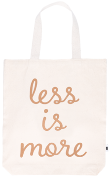 ELOY ,torba bawełniana, Less Is More, Beżowa,przód