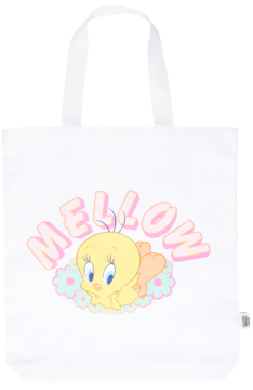 WARNER BROS ,torba bawełniana na ramię, Tweety, Biała,przód