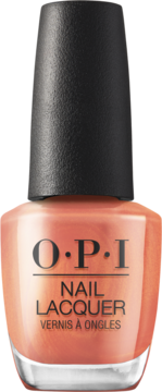 OPI Nail Lacquer w koralowym odcieniu Keep It Surreal, błyszczący. Widok z przodu, czarna teksturowana nakrętka.