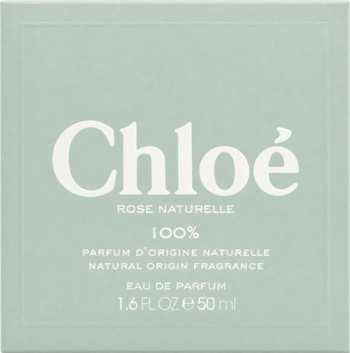 Chloé Rose Naturelle 50ml Eau de Parfum, 100% natural, jasne zielone pudełko, widok z przodu.