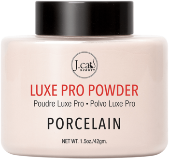 J.CAT BEAUTY Luxe Pro ,puder do twarzy, sypki, utrwalający, nr 103 Porcelain,przód