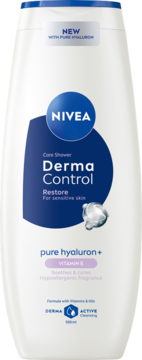 NIVEA Derma Control Restore,żel pod prysznic, do skóry wrażliwej,przód