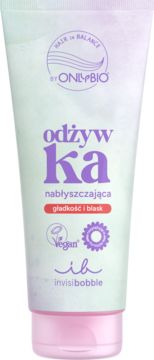 HAIR IN BALANCE BY ONLYBIO Invisibobble ,odżywka do włosów, nabłyszczająca,przód