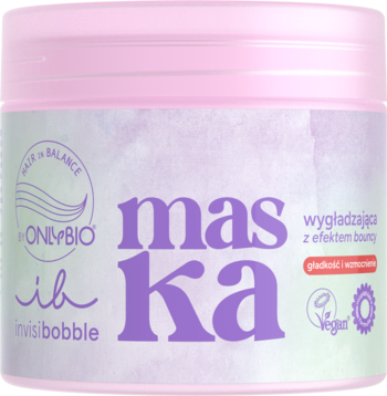 HAIR IN BALANCE BY ONLYBIO Invisibobble ,maska do włosów z efektem bouncy, wygładzająca,przód